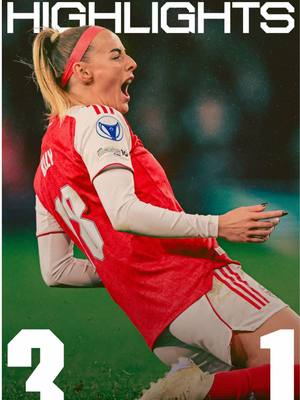 Rising to the occasion. Enjoy the highlights from tonight’s win over Chelsea 📺 Watch the UWCL on Disney+ 📱 #arsenalwfc #arsenal