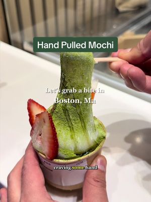 Let’s grab a bite 📍Boston, Ma - @kyoyohaus #cornersofboston  Hi cuties … I was in one of those moods today, so I made my way to grab one of favorite bites in Boston. This spot in Harvard Square is serving the public with a slice of joy of their hand pulled mochi.  Our my favorite sweet treat for $7. 📍Kyoyo Haus - Open until 8:30PM Inside The Garage Mall First Floor, 36 John F. Kennedy St, Cambridge, MA 02138  What to order:  - Matcha Mochi … $7 - Ube Mochi … $7 Were you satisfied too?!  Cheers bbs 🤭 #boston #fypシ #mochi #bostonfood    