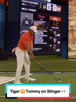 Two absolute beauties on #Stinger 😮‍💨 📺: @ESPN #TGL #golf #tigerwoods #tommyfleetwood 