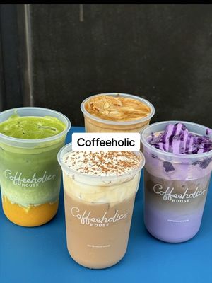 I love @Coffeeholic House a latte! ☕️ I finally checked out Coffeeholic’s brand new Wallingford location and it did not disappoint. The space is great, there’s plenty of parking, and the baristas are super friendly and helpful when deciding what to order. They have so many unique flavor combinations, but my favorite was the Coffeeholic Dream - strong, bold coffee perfectly balanced with a lightly sweet, creamy foam. Honestly, you can’t go wrong with any of their drinks. Drinks shown: ☕ Coffeeholic Dream 🥜 Peanut Crunch 💜 Purple Haze 🥭 Mango Matcha #seattlecoffee #seattlecafes #coffeelover #seattlefoodie #coffeeholic 