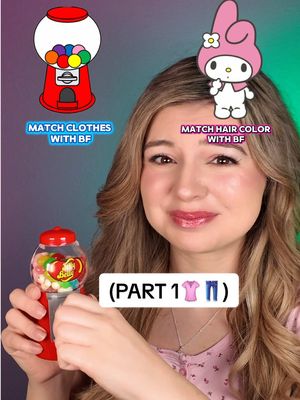 #pov: you pick between matching clothes or hair color with your boyfriend…#skit #boyfriend #fyp 
