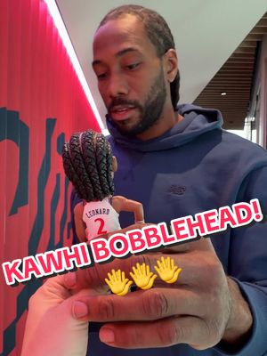Squad approves of The Klaw Machine bobblehead! 🖐🏿🤣 #kawhileonard #NBA #clippers #basketball #basketballtiktok 