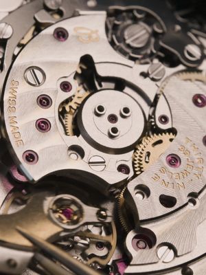 Assembled, regulated, set. Ready to run for the next 74 years. The B19 perpetual calendar chronograph in stainless steel crowned with a platinum bezel. 