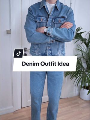 Casual outfit idea — styling denim on denim 👖For today’s outfit, I went for a true classic: high-waisted denim jeans with a straight fit, paired with a crisp white tee and classic black Chelsea boots. I added a black belt to tie in the footwear, along with a few simple rings for a subtle edge. And finally, the denim jacket to complete the look — a timeless piece that brings everything together. #menswear #mensstyle #mensfashion #denimondenim #casualoutfit 