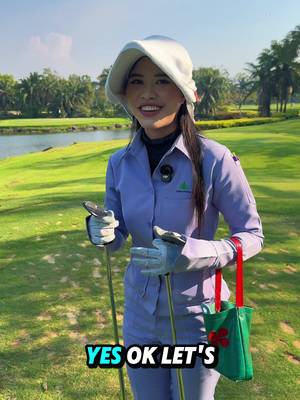 Can caddy Kat help me make birdie on the par 3 16th hole at Subhapruek GC, Bangkok, Thailand 🇹🇭  #golfcaddy #golftiktok #golf #stackandtilt #golfthailand 