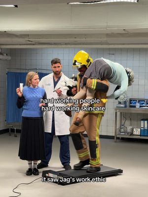 Jag isn’t gate keeping how his skincare stays locked in on a 12 hour shift.. our moisturiser with spf50 works double time ✅ @honestwrk #skincare #moisturiserspf50 #fireman 
