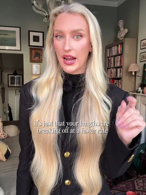 If you feel like your hair never grows past a certain point, it may not be a growth issue - it may be a breakage issue. Healthy hair is about protecting your lengths so you can actually see the progress in your hair journey ✨ #healthyhair #hairjourney #creatorsearchinsights 
