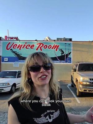 Dive bar tour continues where you can cook your own steak. We love the Venice room 🫶 #losangeles #divebars #spooky 