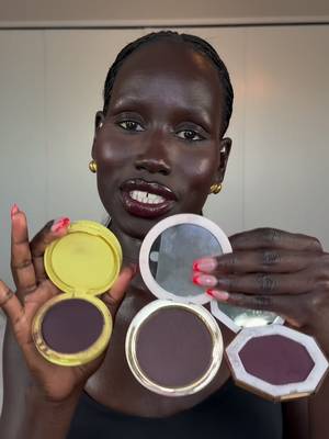 My top 3 powder bronzers as a dark skin🫶🏿                                                                                                @Jordana Ticia Cosmetics  @Fenty Beauty  @Rare Beauty  #bronzer #blackgirlmakeup #jordanaticiacosmetics #fentybeauty #rarebeauty 