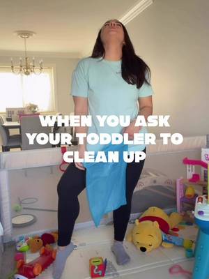 All jokes aside my daughter is usually good at cleaning up 😂 motherhood | baby | toddler | must haves |  parent essentials | mama | mom | toddler things | mom content | relatable | mom life | working mom | small creator | postpartum | postpartum journey | toddler activities | teach at home | funny | funny moments | humor  @Melissa & Doug  #momcontent #mamasofinstagram #momlife #funny #humor