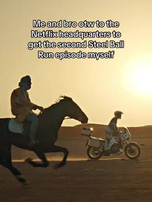 I GOT YALL CHAT‼️ @Netflix @netflixanime @Netflix Japan @NetflixUK  #hondamotorcycles #jjba #steelballrun #anime #jojosbizarreadventure 