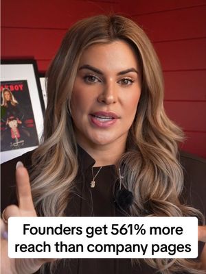 If you’re not posting as the founder, you’re capping reach from your own company.  Your voice helps your team, your business, and your marketing win.  Follow me for more personal branding and marketing tips x  #business #entrepreneur #socialmedia #socialmediamarketing #success