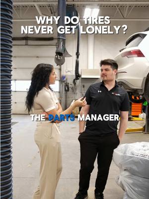 Why do tires never get lonely? 👀😂 Any guesses? 🤭 #carpun #dealership
