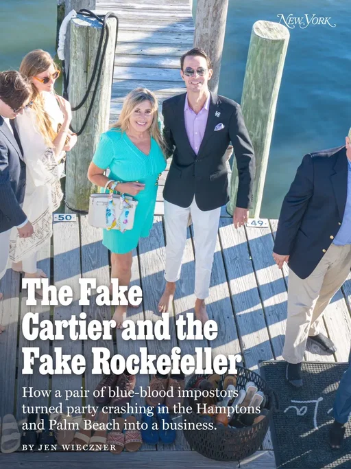 Andrea Bartzen, who moved to New York in the late 1990s from Ohio, said she went to MIT and claimed to work in pharmaceutical advertising. She would commute from the office to drinks on the Upper East Side or the occasional socialite-studded charity benefit. “She was on top of the world,” said an acquaintance. “Buying people drinks and cigars and being very generous.” What her party friends didn’t know was that Bartzen couldn’t keep a steady job and couldn’t afford to be picking up the tab.  Bartzen, however, seemed to show up everywhere — charity galas, restaurants, designer-boutique events — without an invitation. It didn’t seem to matter to Bartzen whether she was invited or not. Once inside, she would make the rounds, posing for party photographs with the most noteworthy people there. In 2024, when Bartzen set about planning the first big event of her own, which she called the Global Passion Project, it looked like she already knew everyone who mattered. That perception was important as Bartzen targeted her new audience: the immensely lucrative — if often naïve and opaque — world of family offices, essentially private wealth-management firms where the rich run their personal fortunes. Later that fall, Bartzen began hanging out with a younger man who introduced himself as Matthew Rockefeller. Suddenly, Bartzen and Global Passion Projects, to which Rockefeller signed on, took on a new gloss. By March, Rockefeller and Bartzen were regaling rich people across Florida with their alleged family lore.  (Bartzen did not respond to numerous requests for comment and a lawyer representing ‘Rockefeller’ said “facts are incorrect” without identifying which ones specifically.)  At the link in our bio, Jen Wieczner reports on how a pair of blue-blood impostors turned party crashing in the Hamptons and Palm Beach into a business — and became a white-hot topic of gossip in society circles.