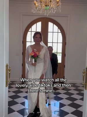 Flying down the aisle🥰🏃‍♀️ permission to parody from @Stephanie Patterson  #fyp #comedy #couplescomedy 