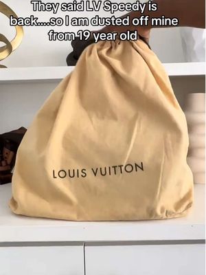The Speedy 35 was my first Louis Vuitton purchase in the summer of 2007. Purchased at LV store in Atlanta.  She was $750 back then, went on heavy rotation for years and then quietly retired to my closet where she has been storing tooth fairy letters from my kids 🥹 Over a decade later and she is out to play again.    #vintagebag #LVSpeedy #fyp #luxurybag 