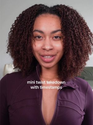 taking down my nearly 3 week old twists so i can do a thorough wash and reset + timing to see how long it takes me because this is something i get asked all the time when i have the in 🤍 #minitwist #minitwistmarch 
