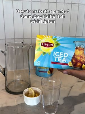 Game day = handled 🏀🍋 Nothing but net with this classic Half & Half … Lipton style. Steep your tea ☕️ Add a little lemony boost 🍋 Chill with 🧊 Stir + sip + win That’s a winning bracket if you ask us!