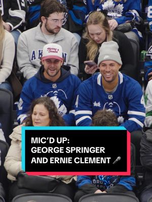 imagine sitting next to George Springer & Ernie Clement 🤯 #NHL #hockey #MLB #TorontoMapleLeafs #TorontoBlueJays 