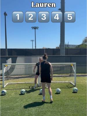 Lauren 🆚 April in a 5-ball face off 👀🥅