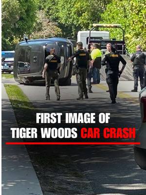 BREAKING: New images show the aftermath of the rollover crash involving Tiger Woods in Jupiter Island, Florida.