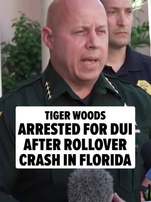 🚨 BREAKING: Tiger Woods has been arrested for DUI after his rollover crash in Florida. 🎥: AP
