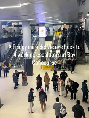 Back up to 2 broken escalators!!! I could not ask for a better way to start my weekend #gotrain #ttc #toronto #ontario #unionstation 