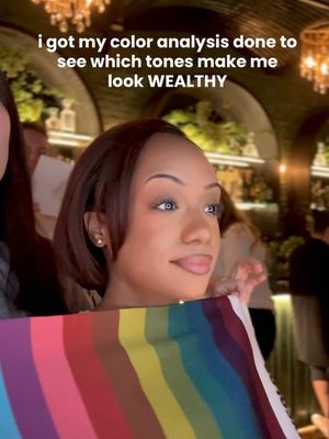this is my second color analysis ever & your girl is confirmed to be a dark autumn! what season do you think you’re in? also tysm @Laura Mercier for offering this at the launch event for the NEW mint translucent powder 💕 #coloranalysistok #lauramercier #blackgirltiktok 