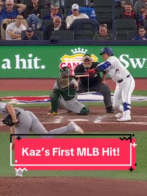 Kazuma Okamoto's FIRST Major League hit 🔥 和真のメジャー初安打 #MLB #OpeningNight #BlueJays50 #BlueJays #KazumaOkamoto 