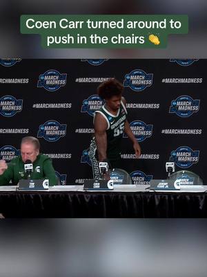 Coen Carr taking the time 🙏 #MarchMadness #mbb #michiganstate #basketball #sweet16