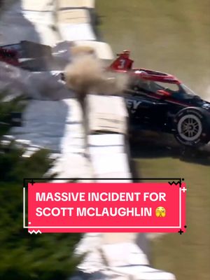 Scott McLaughlin walks away after this massive incident in Practice 2 🫣 #INDYCAR #ScottMcLaughlin #Barber
