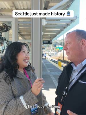 Seattle just did something no other city in the world has done 🚆 I talked with Ed Cobean, Deputy CEO of @Sound Transit about the new 2 Line… and here’s the wild part: It’s the FIRST light rail in the world to run across a floating bridge 🤯🌊 Officially opening Saturday (3/28) with stops at Judkins Park and Mercer Island. This line connects Seattle to the Eastside across Lake Washington & it’s about to change how we get around the region.  So be real… are you taking this or still sitting in I-90 traffic? 👀