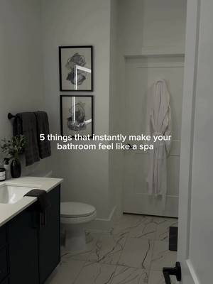 5 tips to make your bathroom feel like a luxury spa 🍃🕯️🛁 t’s crazy how a few simple changes can completely shift how your space feels. More calm. More intention. More you. No place like home. #homedecor #bathroomupgrade #apartmenttherapy #homesetup #fyp 