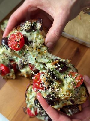 My Favourite Things: EP.2 Cypriot Breakfast “Gabira” (Toasts). Breakfast, brunch, lunch…dinner, sorted in less than 10 mins under the grill. Full recipe in Dinner Tonight. Put the kettle on.  Makes 4 Prep: 10 minutes Cook: 10 minutes 4 thick slices of Kıbrıs çöreği / sourdough bread 100g (3½oz) hellim (halloumi cheese), coarsely grated 100g (3½oz) kaşar peyniri or mozzarella cheese, coarsely grated 75g (2¾oz) dry black/ Kalamata olives, pitted and roughly chopped 1 tsp dried mint 25g (1oz) coriander leaves, finely chopped 2 tbsp extra virgin olive oil 100g (3½oz) cherry tomatoes, sliced A good pinch of coarse black pepper ½ tsp toasted sesame seeds ¼ tsp nigella seeds Honey, to drizzle (optional) #MyFavouriteTh#MyFavouriteThingsoumi#hellim