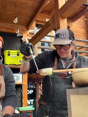 Yesterday at the @Freeride World Tour Xtreme Verbier vendor village, Ambassador Nick Weston hosted the masses with his unique Spanish/French fusion canapés.  We chatted about the legendary athletes taking the mountain, shared bites, and enjoyed the community of folks who all love Freeride World Tour as much as we do.  Thanks to everyone who came out, grabbed some grub, and swapped stories. 