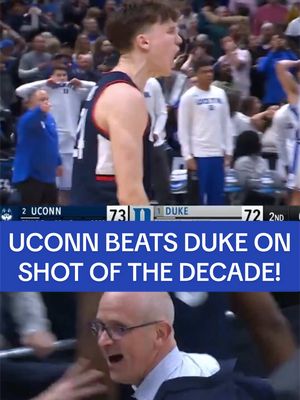 UCONN IS FINAL FOUR BOUND AFTER BRAYLON MULLINS HITS A DEEP GAME-WINNER! DUKE WAS UP 15 AT HALF!!! THIS IS MARCH!!!!  #MarchMadness #collegebasketball #uconn  #krisjenkins  