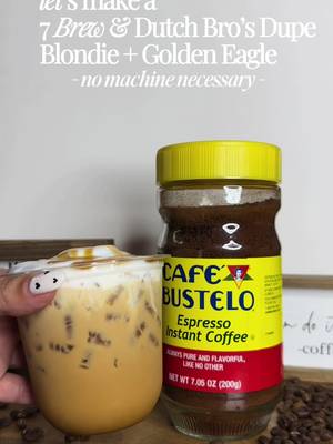 instant coffee may not be “fancy espresso” but it’s damn delicious and within budget for many folks 🤎☕️✨ • Grab a bag of my coffee beans La Tazita or Fancy pero Chill (or a sample pack) at thecafecitocorner.com • You can find ingredients and recipes for all videos on Patreon and you can shop all my favorites from syrups and sauces to coffee cups and coffee bar trinkets (links in bio) • disclaimer to all: we all have different taste buds and what I like you may not(and that’s okay). Play around with the recipes and make it to your liking 🤎 #instantcoffee #cafebustelo #dutchbros #7brew #blondie 