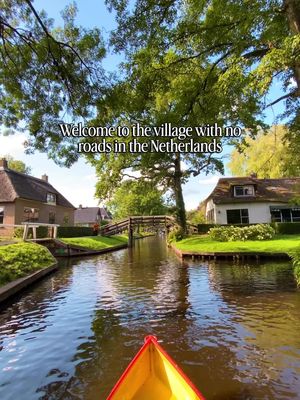 This place should definitely be on your list if you are planning a trip to the Netherlands 🇳🇱  Giethoorn also known as ‘Venice of Holland’ is a fairytale village known for its romantic canals, ancient cottages and bridges, and friendly people. The town is simply magical all year round. ✨ How to reach there by train 🚂? - Take a direct train from Amsterdam Centraal to Steenwijk, or one with a connecting train via Zwolle. - From Steenwijk, take the Bus no. 70 to the Dominee Hylkemaweg stop. From there, the village is just a 10-minute walk away. ✨ What to do in Giethoorn?? - Boat rides around the village and canals - Walk around the ancient walkways and beautiful wooden bridges - Admire the thatched cottages  - Visit Giethoorn museum  🚗 Fastest way to reach Giethoorn is by Car (1 hr 20 mins)  Postcode - 8355 #giethoorn #giethoornvillage #veniceofholland #visitnetherlands #europetravel 