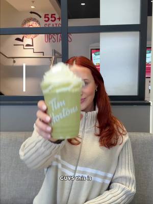 Your go-to just got an upgrade… ceremonial grade matcha. 💚 #timhortonsuk #matcha #ceremonialgrade
