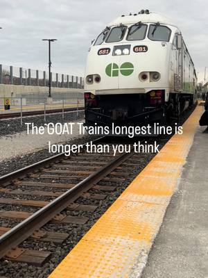 The Go Train has some long lines, longer than I thought at least. #gotrain #ttc #toronto #ontario #trains 