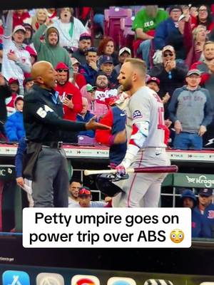 Petty umpire goes on power trip over ABS? 😳 #MLB #baseball #sports #majorleaguebaseball 