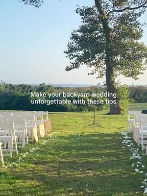 Cozy, creative, and completely you 🤍 Would you have a backyard wedding? #weddingtips #bridetobe #weddingplanning #backyardwedding #outdoorwedding