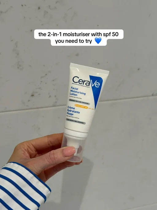 it’s a real no brainer… ✨ daily lightweight moisturiser with spf to help protect the skins natural barrier and leave skin feeling hydrated for up to 24 hours  ✨ the moisturiser is fast-absorbing, non-greasy and leaves no white residue  ✨ this hardworking hero is suitable for all skin types ✨ contains 3 essential ceramides, niacinimide and UVA and UVB protection  ✨ use in the morning after cleansing to protect your skin throughout the day  #skincare #cerave #moisturiser #spf50