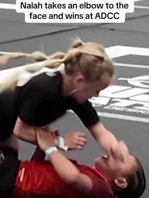 Nalah takes a nasty elbow to the face and wins at ADCC #jiujitsu #wrestling 