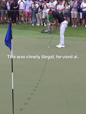 Definitely illegal, he activated the cheat codes to make this 😤 #golftok #fyp #golfer #putt 