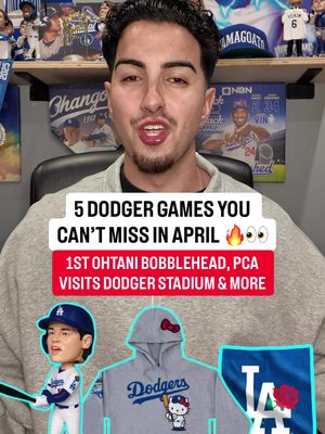 Some really good Dodger games coming up this month 🔥 #shoheiohtani #dodgers #april 