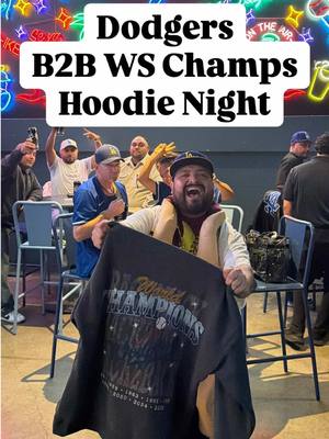 It’s B2B WS Champs Hoodie Night @ Dodger Stadium! This is a collectible! #dodgers #ladodgers #dodgerstadium #WorldSeries #losangeles 
