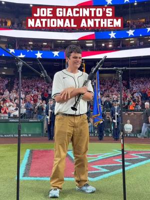 Joe Giacinto, a blind and autistic clarinet phenom, performed tonight's National Anthem. #openingweek #dbacks #baseball #MLB