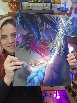 POV: your room is basically a shrine to everything you love 💙 @neptuneffect understands the assignment🫡 _ #Displate#Geek#geekygifts #geeky #posters #posterart #assasinscreed #jinx #fans