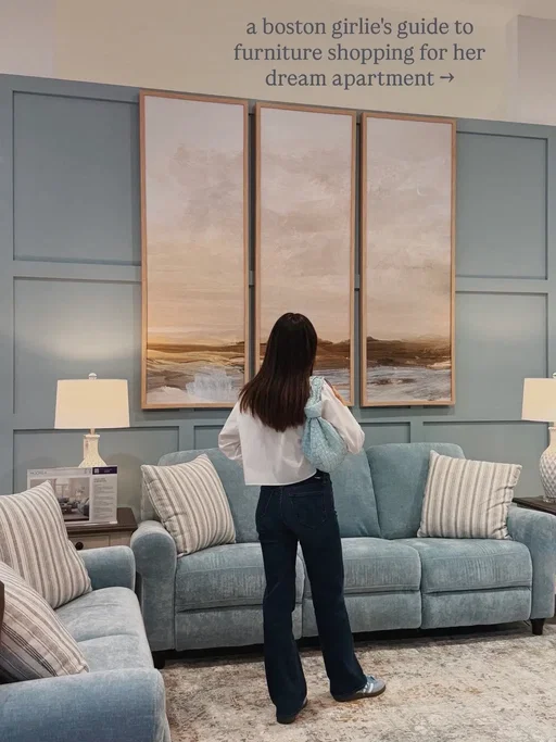 there's something about walking into a furniture store & actually seeing your future space come to life…AD i'm finally ready to turn our bonus room into my home office / creative space, so i went to raymour & flanigan's newest location in the natick mall (their 150th store — and biggest yet 👀) to pick out my desk, filing cabinet + bookcase — and found pieces i am so excited about 💭 everything is styled in a way that makes it really easy to visualize how it'll actually look at home, so it was no stress and all fun :) @RaymourFlanigan has been family owned since 1947 (now 3rd generation) and gives back ~$1m/year to their communities 🤍 save this for the next time you're designing your space #RaymourFlanigan_Partner #NatickMall #boston #thingstodoboston #bostonma 